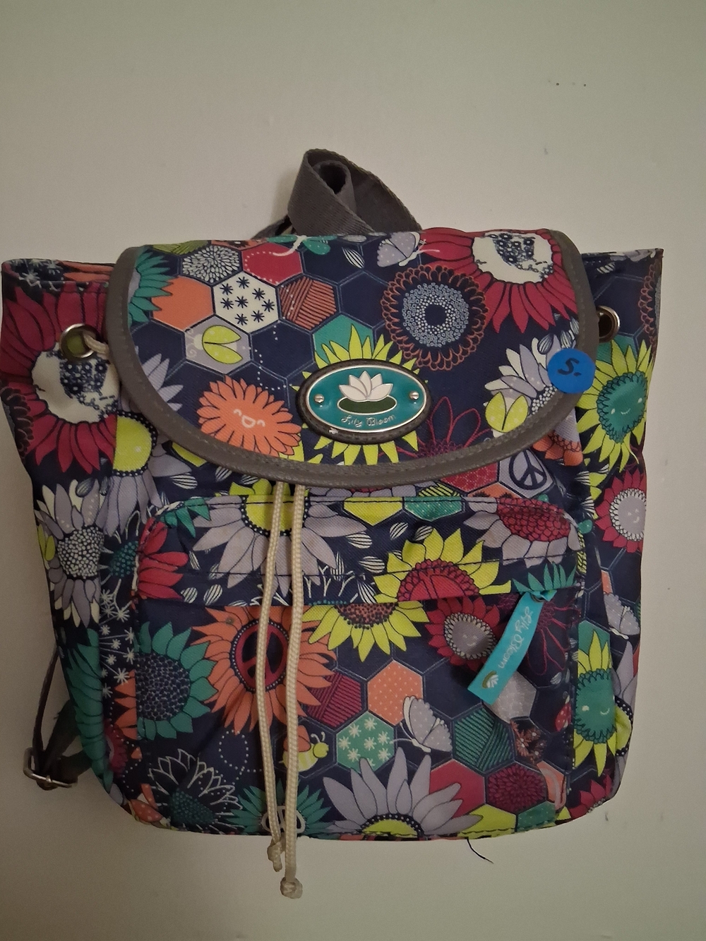 Floral Multi-Color Canvas Backpack - Lily Bloom
